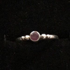 Vintage Amethyst 925 Sterling Silver Ring Size 8